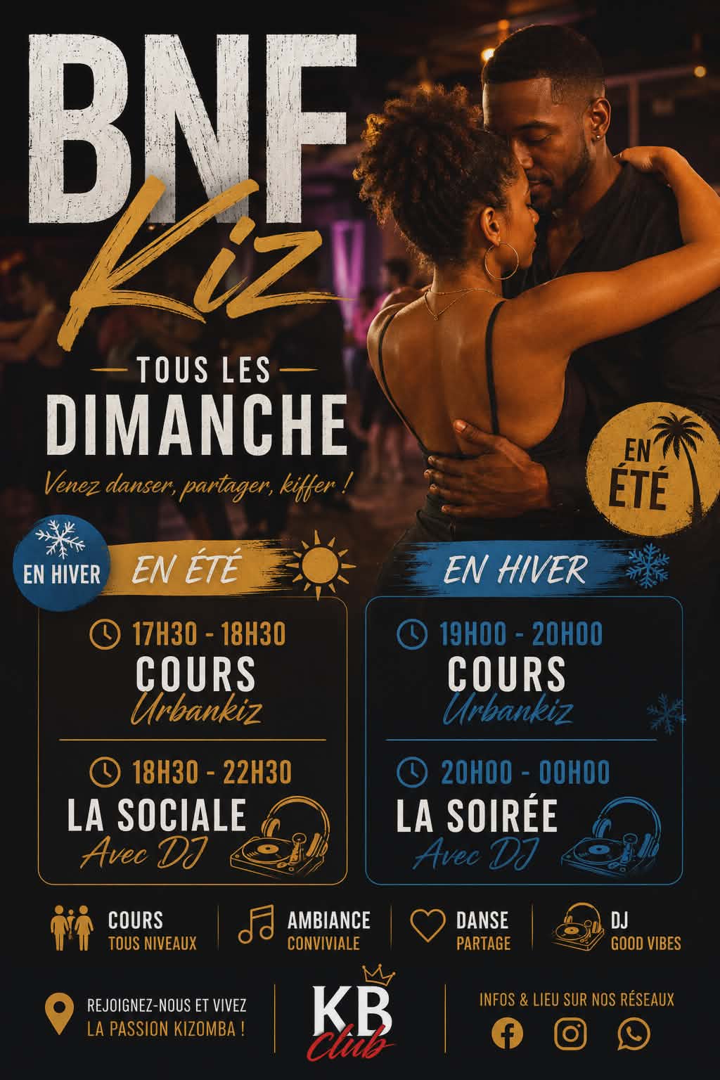 Flyer BNF Kiz — dimanche 6 septembre 2026