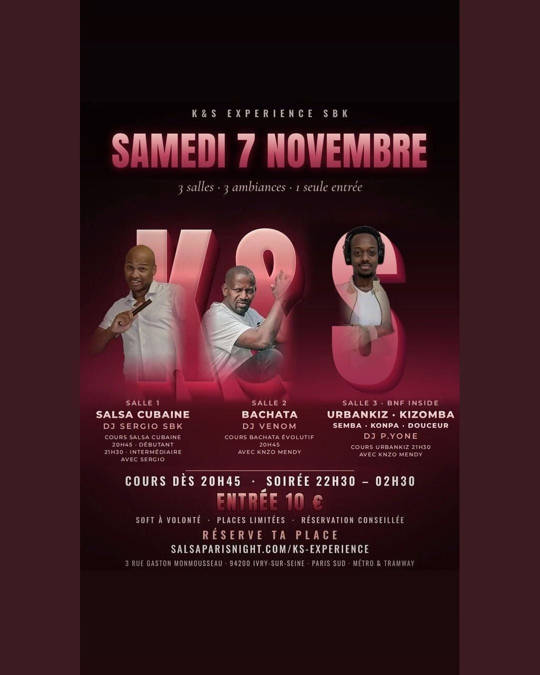 Affiche officielle K&S Experience SBK — samedi 7 novembre 2026 — Ivry-sur-Seine