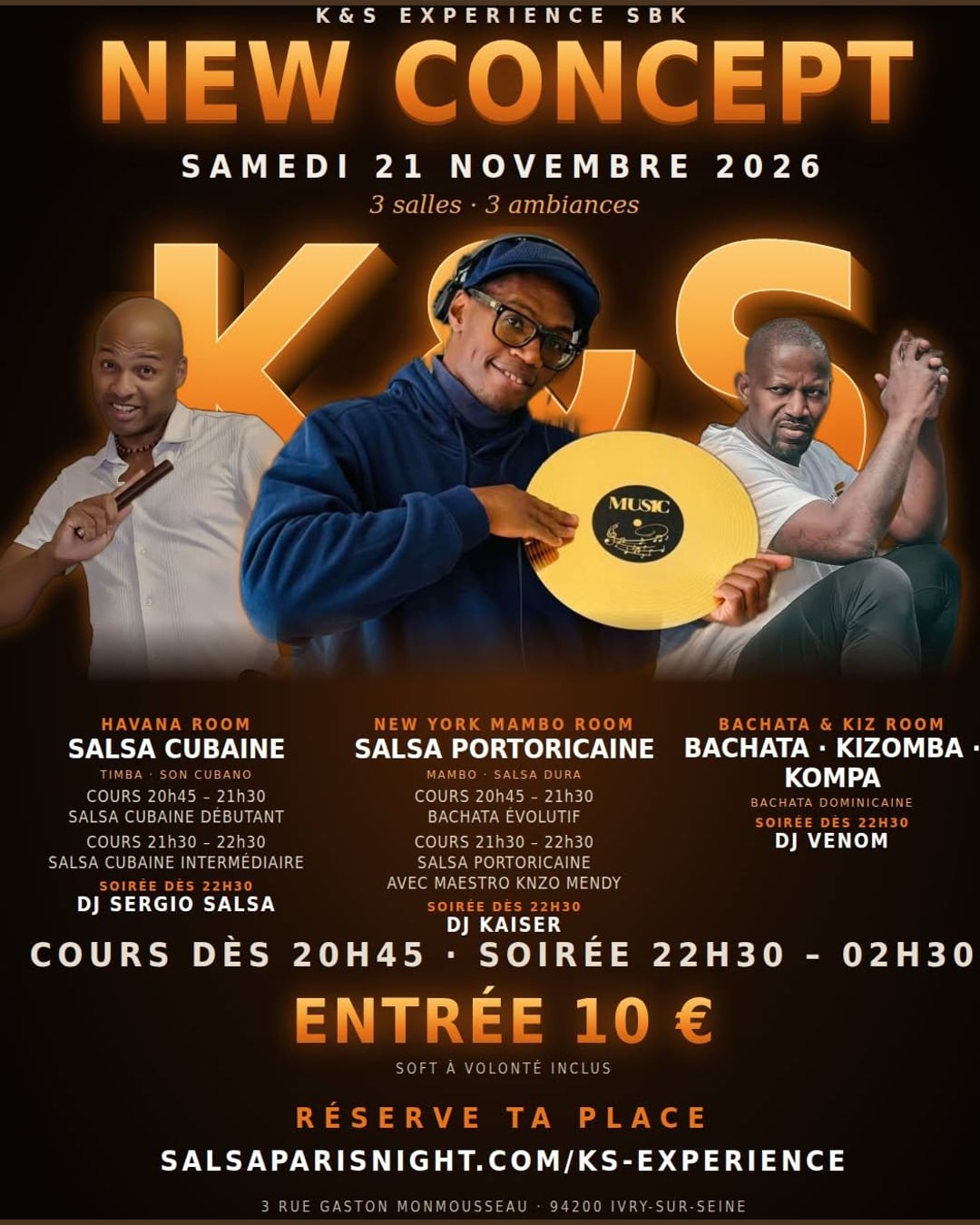 Affiche officielle K&S Experience SBK New Concept — samedi 21 novembre 2026 — Ivry-sur-Seine