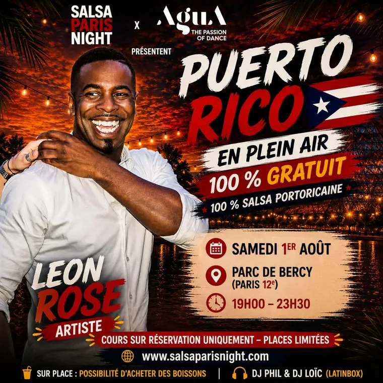 Leon Rose — Artiste, soirée Puerto Rico au Parc de Bercy le 1er août 2026