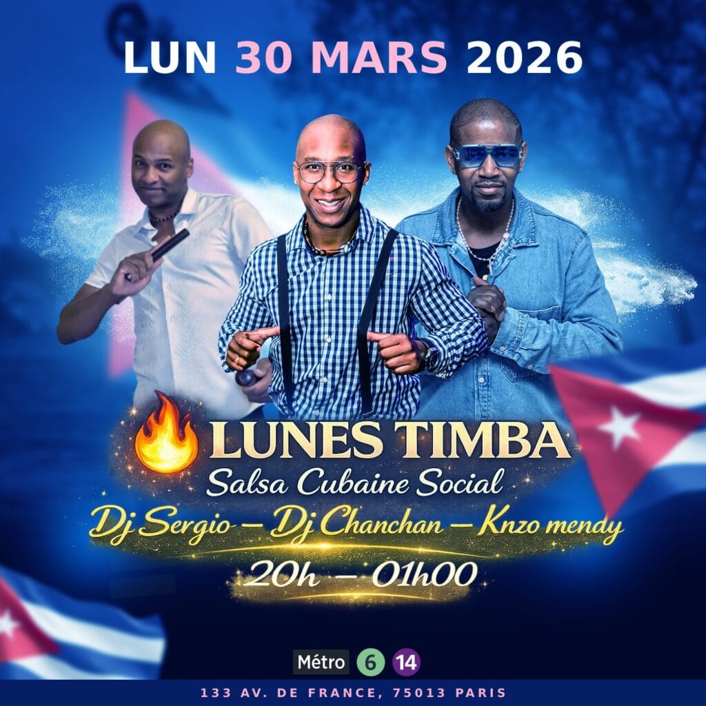 Soirée salsa cubaine Lunes Timba à Paris 13 – cours et social salsa